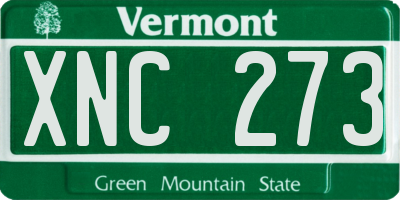 VT license plate XNC273