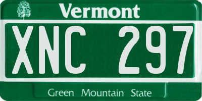 VT license plate XNC297
