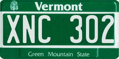 VT license plate XNC302