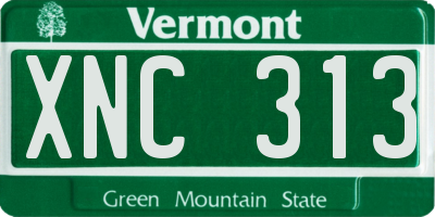 VT license plate XNC313