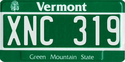 VT license plate XNC319