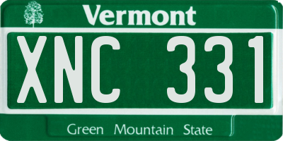 VT license plate XNC331