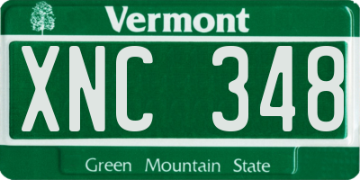 VT license plate XNC348