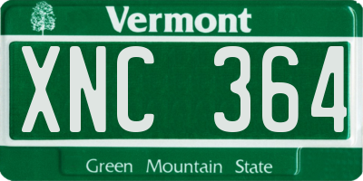 VT license plate XNC364