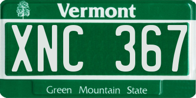 VT license plate XNC367