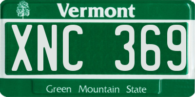 VT license plate XNC369
