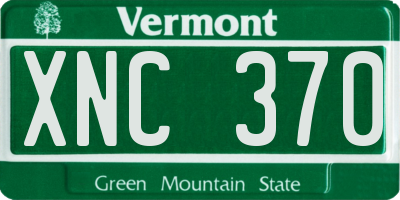 VT license plate XNC370