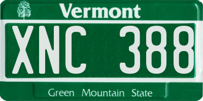 VT license plate XNC388