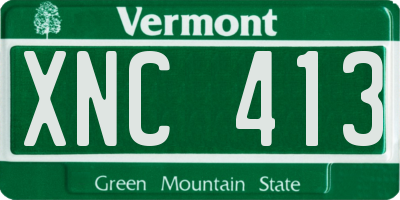VT license plate XNC413