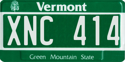 VT license plate XNC414