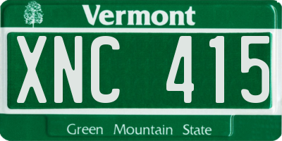 VT license plate XNC415