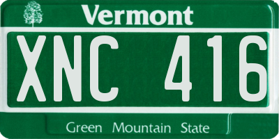VT license plate XNC416
