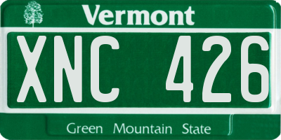 VT license plate XNC426