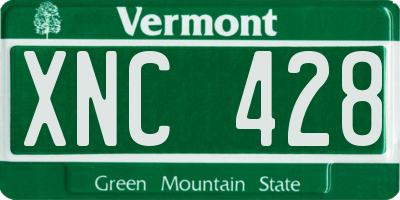 VT license plate XNC428