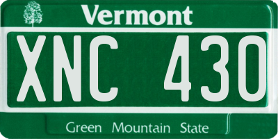 VT license plate XNC430