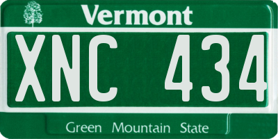 VT license plate XNC434