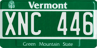 VT license plate XNC446