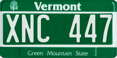 VT license plate XNC447