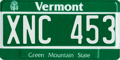 VT license plate XNC453