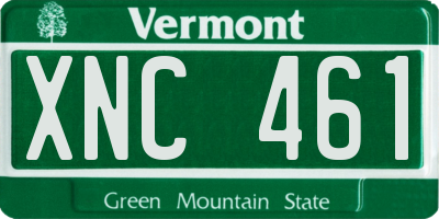 VT license plate XNC461