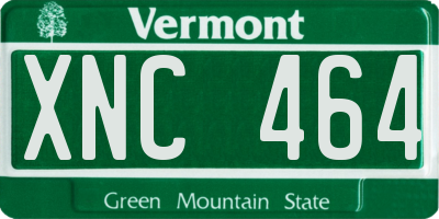 VT license plate XNC464