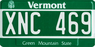 VT license plate XNC469