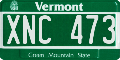 VT license plate XNC473