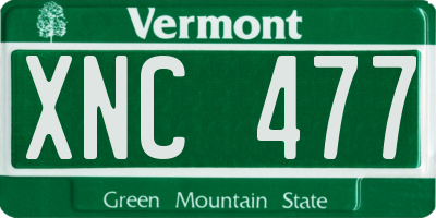 VT license plate XNC477