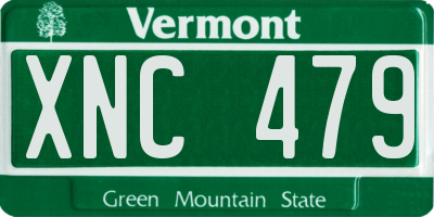 VT license plate XNC479