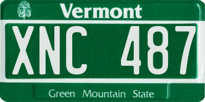 VT license plate XNC487
