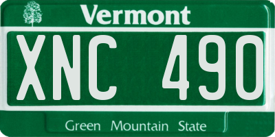 VT license plate XNC490