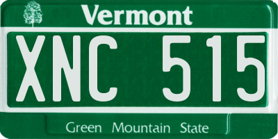 VT license plate XNC515