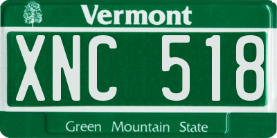 VT license plate XNC518