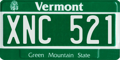 VT license plate XNC521
