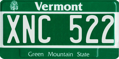 VT license plate XNC522