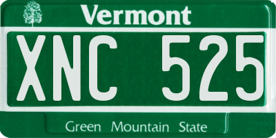 VT license plate XNC525