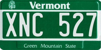 VT license plate XNC527