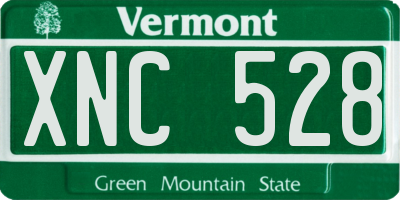 VT license plate XNC528