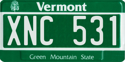 VT license plate XNC531