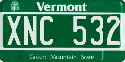 VT license plate XNC532