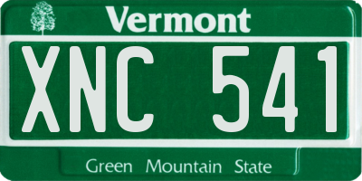 VT license plate XNC541