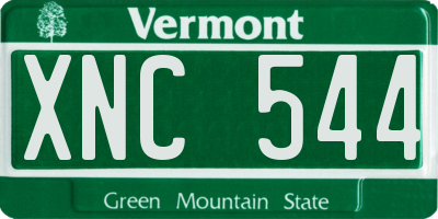 VT license plate XNC544