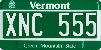VT license plate XNC555
