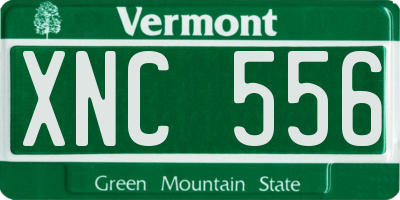 VT license plate XNC556