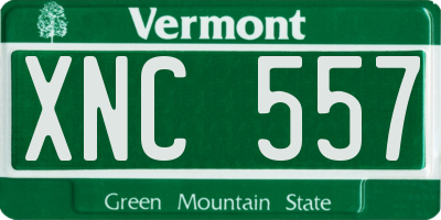 VT license plate XNC557