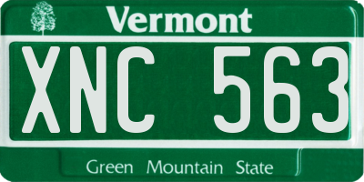 VT license plate XNC563