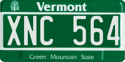 VT license plate XNC564