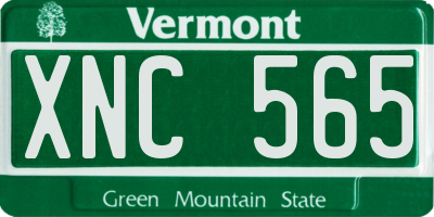 VT license plate XNC565