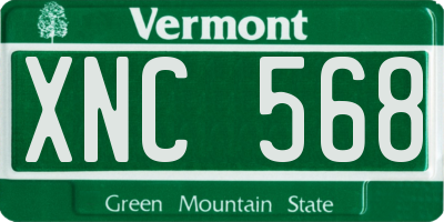 VT license plate XNC568