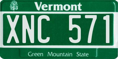 VT license plate XNC571